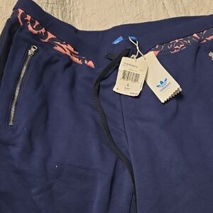 adidas Blue and Pink Track Pants